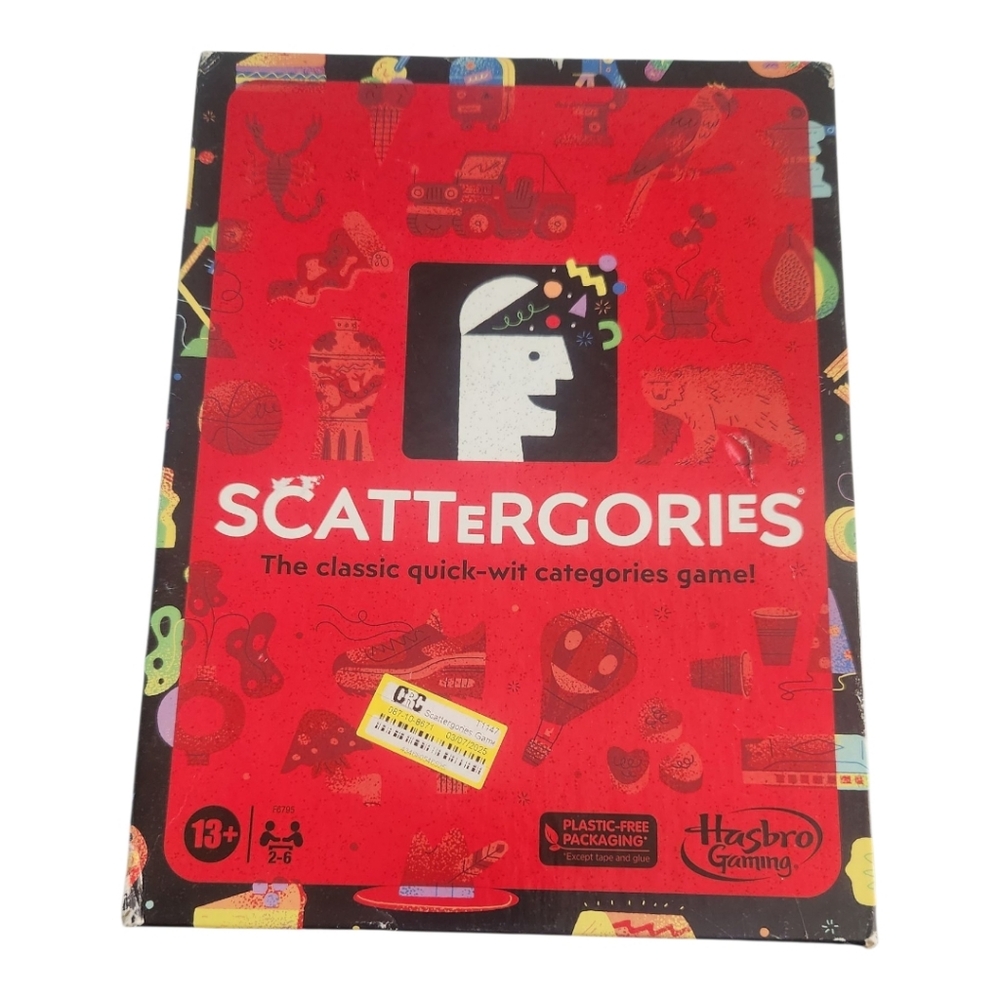 Hasbro Scattergories Classic Game Board Word Play Party Adults Teens 13+ Fun Fam